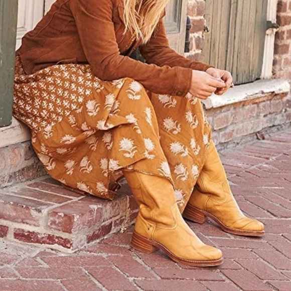 Frye Banana Yellow Leather Campus Boot - Picture 3 of 14